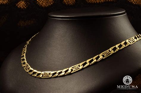 chaine en or pour homme versace|Bijoux Versace pour homme .